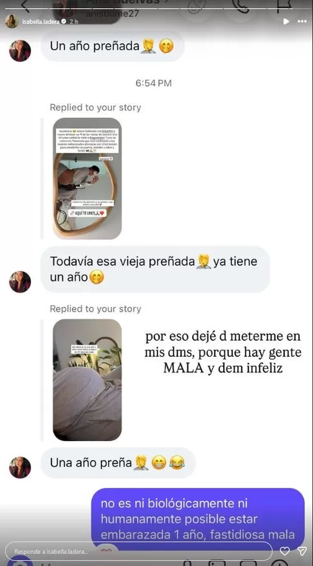 Isabella Ladera expone ataques en redes sociales / IG: isabella.ladera Isabella Ladera expone ataques en redes sociales / IG: isabella.ladera