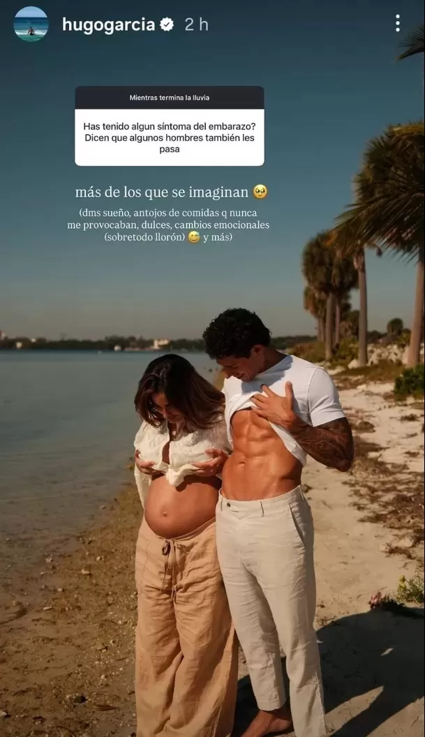 Hugo García revela qué síntomas tiene por embarazo de Isabella Ladera / IG: hugogarcia