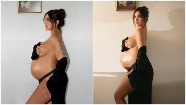 Isabella Ladera impacta con semidesnudo para despedir pancita de embarazo / IG isabella.ladera
