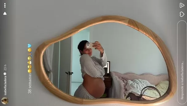 Isabella Ladera luce su barriga de 38 semanas de embarazo / IG: @isabella.ladera Isabella Ladera luce su barriga de 38 semanas de embarazo / IG: @isabella.ladera