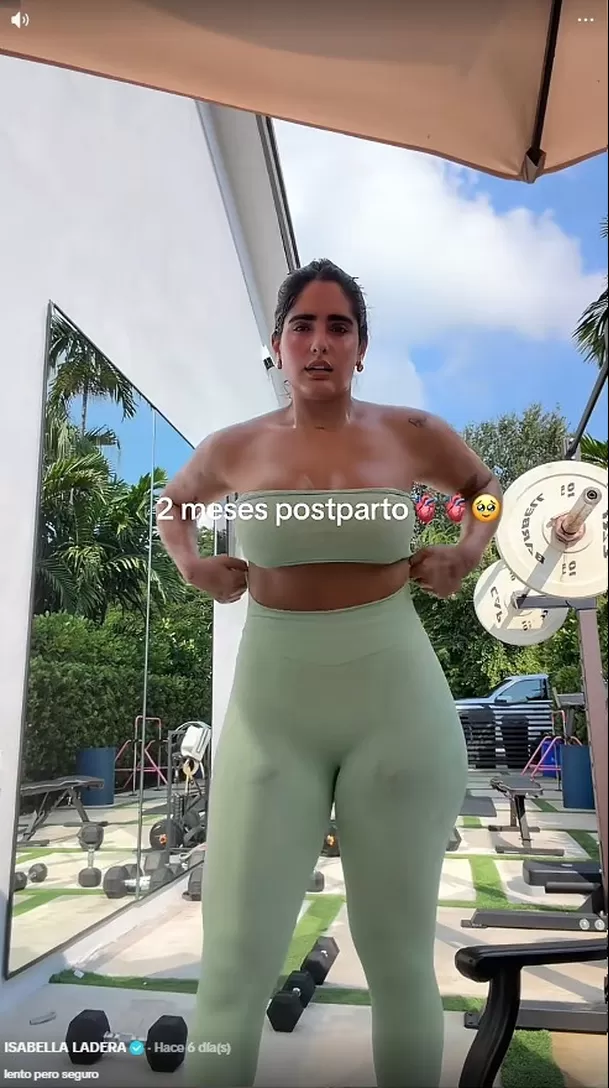 Isabella Ladera impacta al mostrar su figura de infarto a tres meses de dar a luz / TikTok: isalavenezolanaa