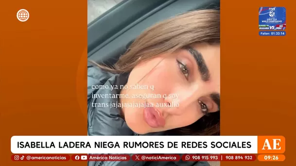 Isabella Ladera responde a pregunta sobre si es transexual / Captura
