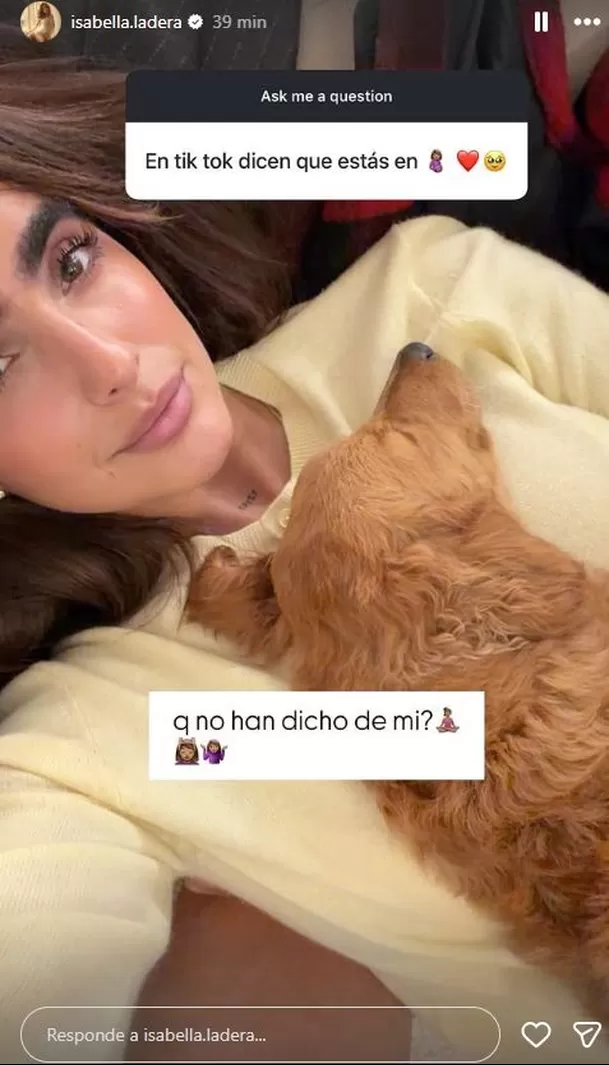 Isabella Ladera niega estar embarazada de Hugo García / Instagram