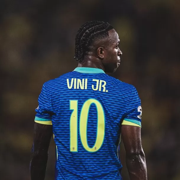 La camiseta de Vinicius Jr. con la selección de Brasil / Instagram