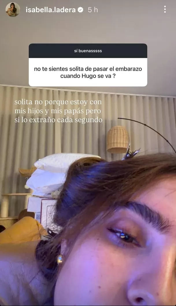 Isabella Ladera abre su corazón y responde cómo vive su embarazo lejos de Hugo García / Instagram