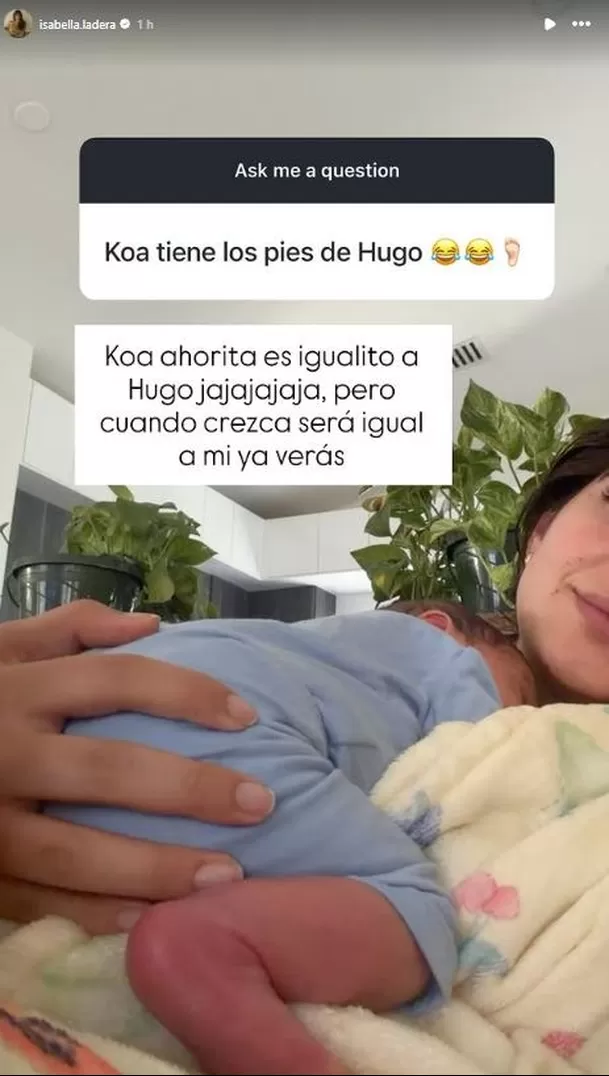La divertida advertencia de Isabella Ladera sobre su bebé con Hugo García / IG:isabella.ladera