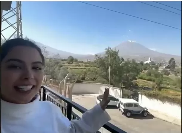 Vista desde la terraza del nuevo departamento de Ivana Yturbe y Beto Da Silva en Arequipa/ Foto: Mande Quien Mande