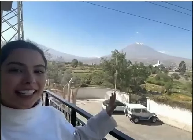 Vista desde la terraza del nuevo departamento de Ivana Yturbe y Beto Da Silva en Arequipa/ Foto: Mande Quien Mande