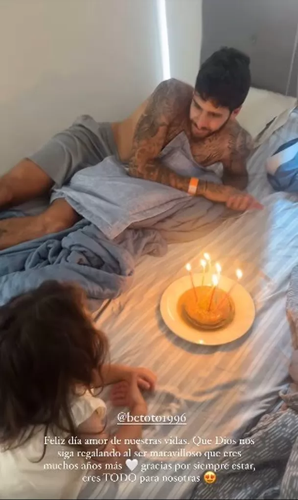 Ivana Yturbe sorprendió a Beto Da Silva con detalle por su cumpleaños. Fuente: Instagram