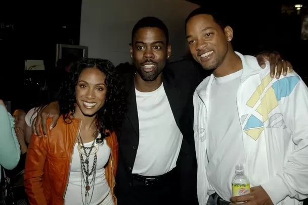 Jada Pinkett Smith, Chris Rock y Will Smith en los Kids Choice Awards 2005. Fuente: AFP