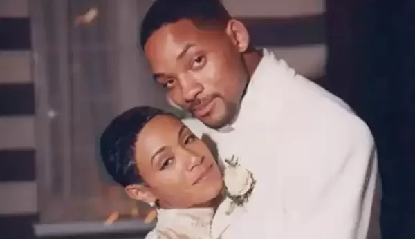 Jada Pinkett y Will Smith el dia de su boda. Fuente: X