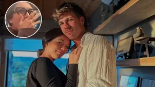 Jazmín Pinedo se llevó tremendo susto por sorpresa de Pedro Araujo en el aeropuerto / Instagram