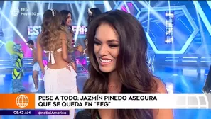 Jazmín Pinedo se mantiene firme en EEG. Foto y video: América TV