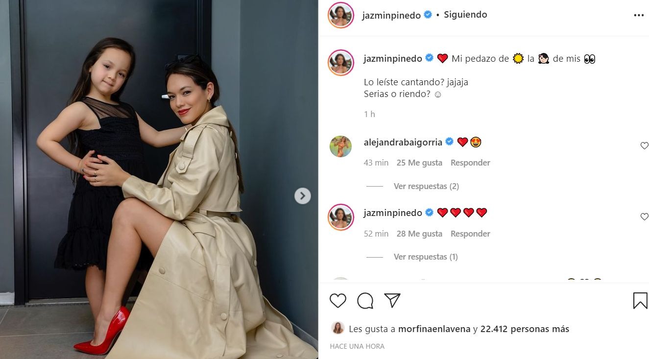 Jazmín Pinedo y su hija protagonizan elegante sesión de fotos 