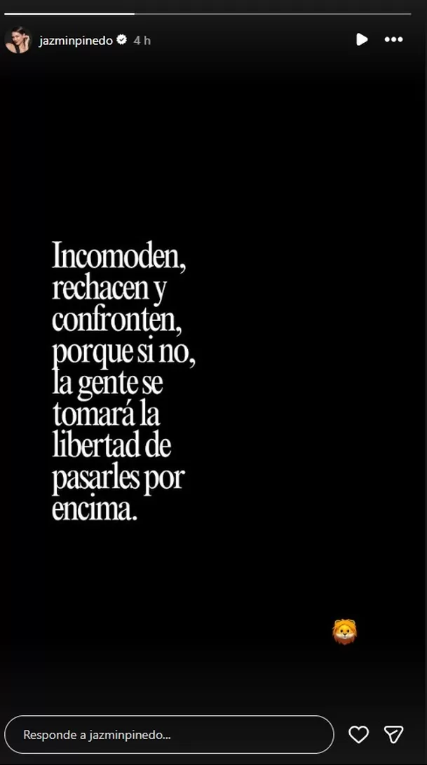 Jazmín compartió reflexión tras polémica con Jota Benz/ Captura Instagram Jazmín compartió reflexión tras polémica con Jota Benz/ Captura Instagram