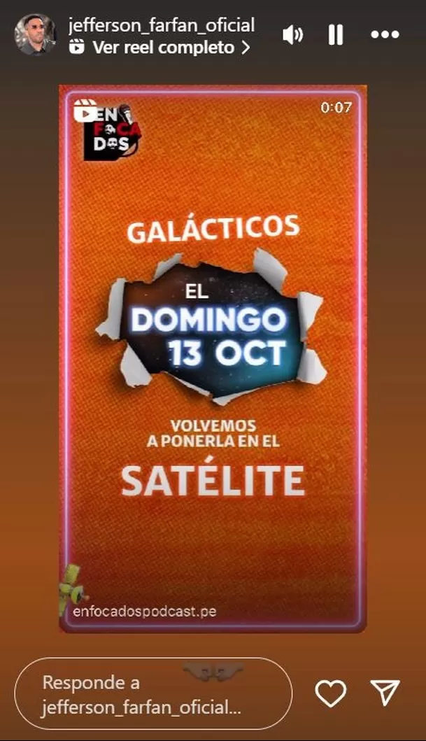 Jefferson Farfán anunció el regreso de 'Ennfocados' / Instagram