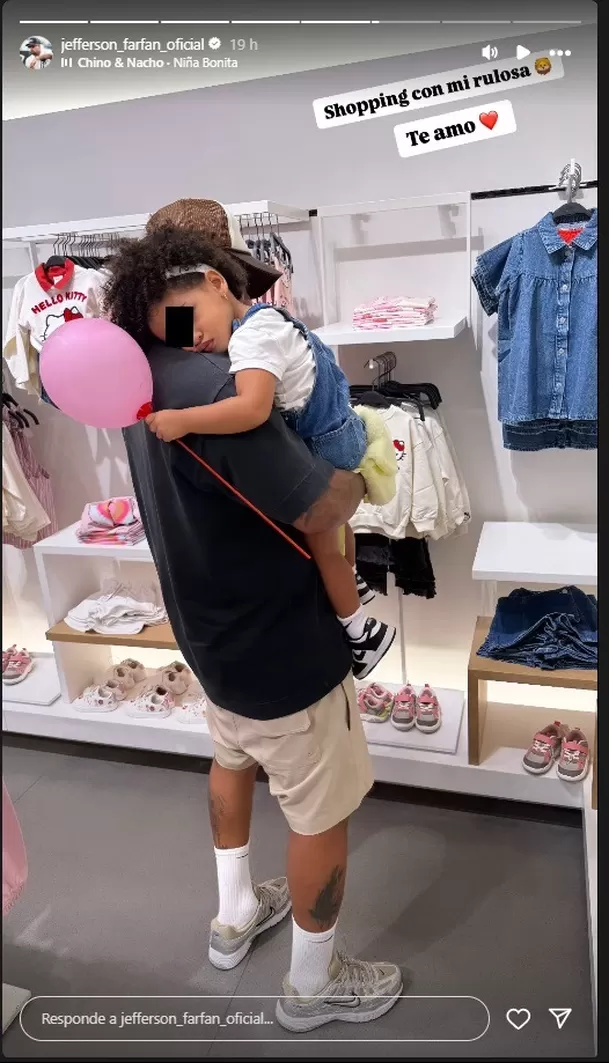 Jefferson Farfán enterneció a sus seguidores con adorable foto. Fuente: Instagram Jefferson Farfán enterneció a sus seguidores con adorable foto. Fuente: Instagram