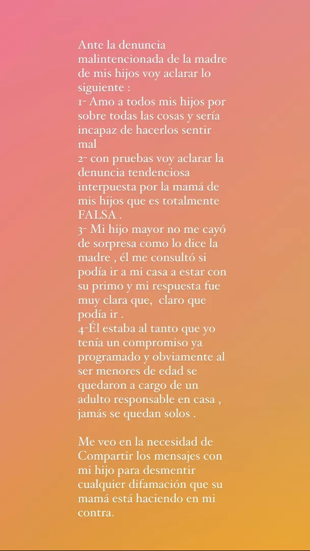 Comunicado de Jefferson Farfán tras denuncia de Melissa Klug / Instagram