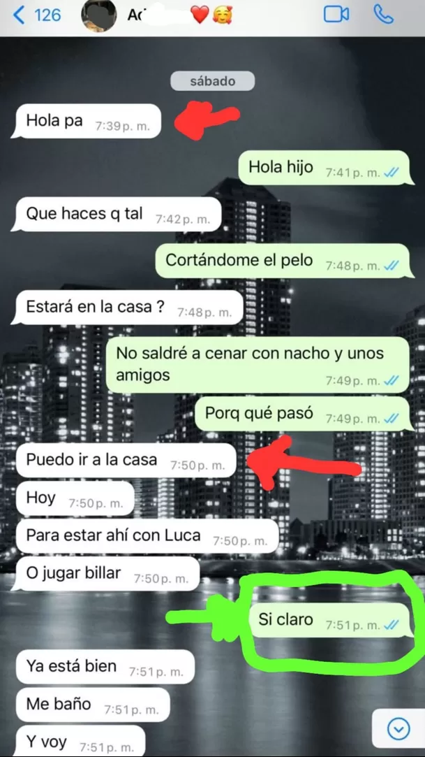 Chats de Jefferson Farfán y su hijo que desmienten a Melissa Klug / Instagram