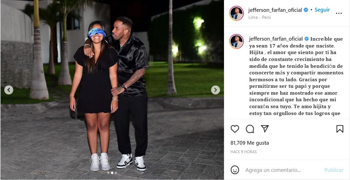 Jefferson Farfán regaló auto a su hija Maialén por sus 17 años: “Disfrútalo, hijita”