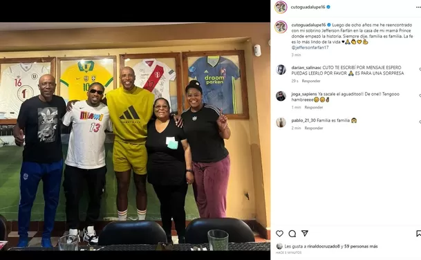 Cuto Guadalupe y Jefferson Farfán se reencontraron tras 8 años de distanciamiento / Instagram