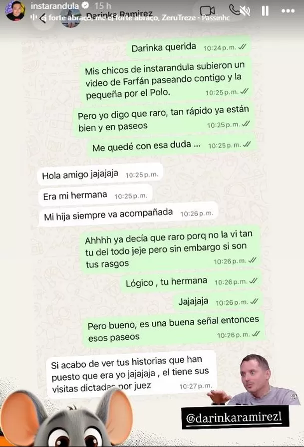 Darinka Ramírez aclaró que no era la del video con Jefferson Farfán / Instarandula Darinka Ramírez aclaró que no era la del video con Jefferson Farfán / Instarandula