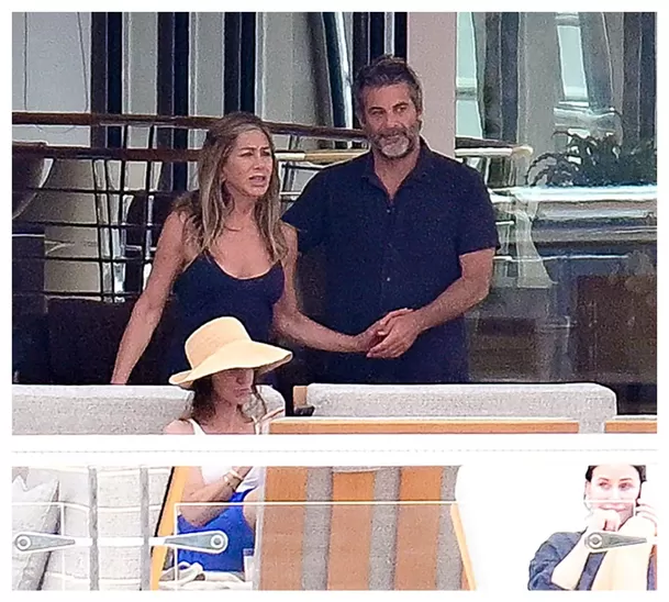 Jennifer Aniston y Jim Curtis vistos en un yate/ Instagram Jennifer Aniston y Jim Curtis vistos en un yate/ Instagram