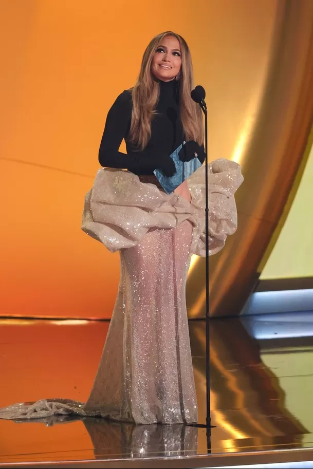 Jennifer Lopez en los premios Grammy 2025. Fuente: AFP