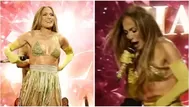 Jennifer Lopez sufrió incidente al caerse su falda en concierto