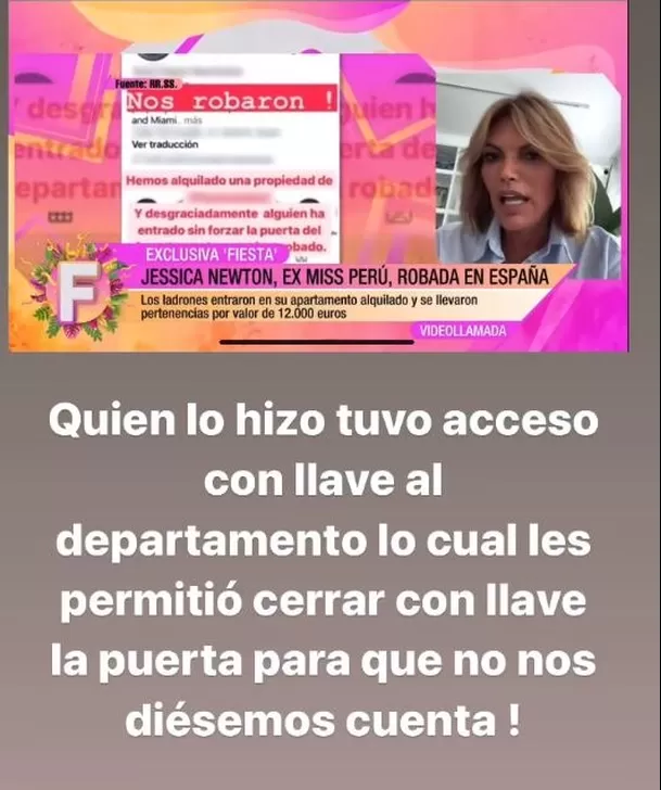 Jessica Newton reveló que la empresa española Home Select alquiló el mismo inmueble hasta a 3 personas distintas/Foto: Istagram