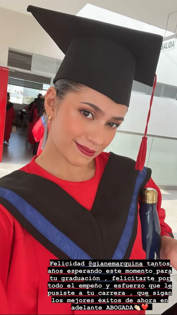 Jesús Barco le dedicó emotivas palabras a la hija de su expareja Melissa Klug por su graduación/Foto: Instagram