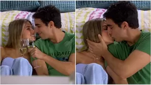 Jimmy y Alessia se dieron apasionado beso en su habitación de 'esposos' en la mansión Maldini. Fuente: AméricaTV