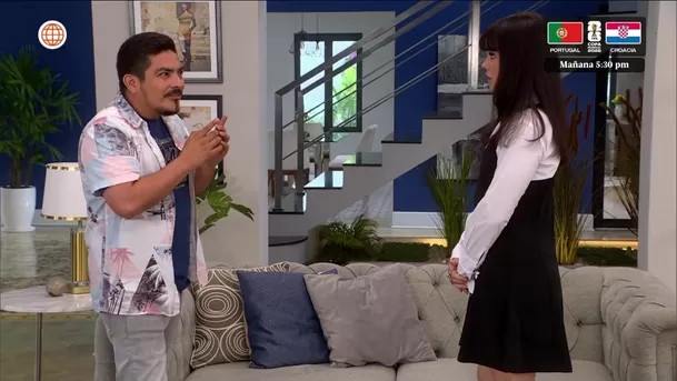 Joel pidió dinero prestado a Cayetana Bogani / AméricaTV Joel pidió dinero prestado a Cayetana Bogani / AméricaTV