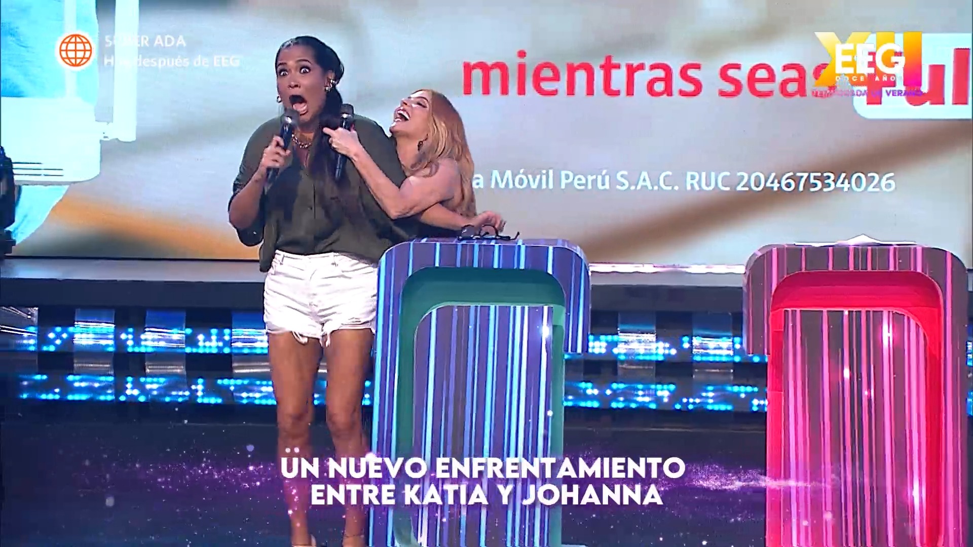 Johanna San Miguel y Katia Palma se enfrentaron en EEG. Fuente: AméricaTV