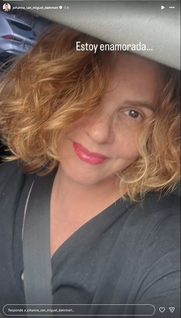 Johanna San Miguel sorprende al revelar que está enamorada / IG: @johanna_san_miguel_dammert Johanna San Miguel sorprende al revelar que está enamorada / IG: @johanna_san_miguel_dammert