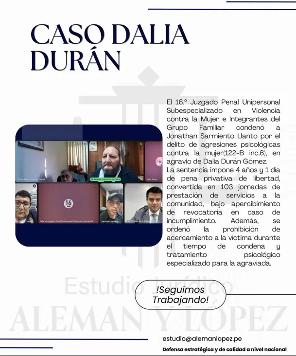 John Kelvin sentenciado por maltrato psicológico a Dalia Durán / IG: @alemanylopez.estudio