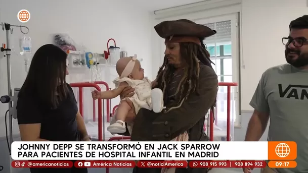 Johnny Depp conmovió a todos con su visita a hospital infantil de Madrid / América Espectáculos