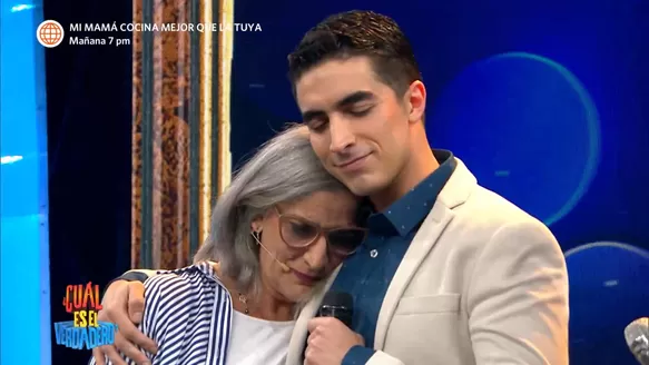 Jorge Guerra dedicó emotivas palabras a su madre en ‘¿Cuál es el verdadero?'. Fuente: AméricaTV