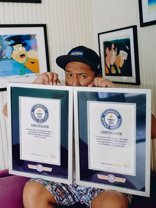 Los premios otorgados por Guinness World Records fueron por la mayor cantidad de espectadores en un sorteo transmitido en vivo por Instagram y la mayor cantidad de premios distribuidos por una página web de suscripción en un solo mes / Instagram Los premios otorgados por Guinness World Records fueron por la mayor cantidad de espectadores en un sorteo transmitido en vivo por Instagram y la mayor cantidad de premios distribuidos por una página web de suscripción en un solo mes / Instagram