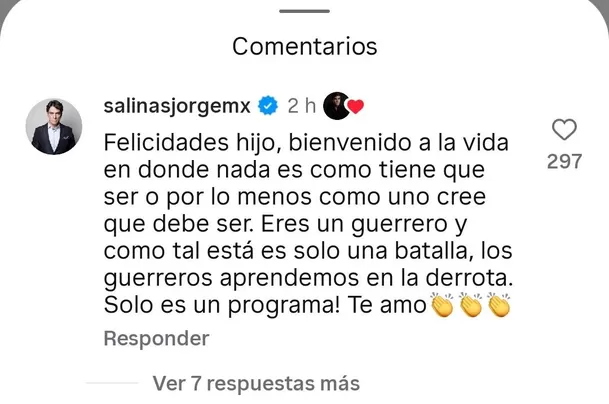 El apoyo d eJorge Salinas a Santiago tras eliminación de Esto es Guerra / IG: @santiago.salinasb El apoyo d eJorge Salinas a Santiago tras eliminación de Esto es Guerra / IG: @santiago.salinasb