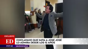 Carlos Burga, imitador del José José. América Noticias