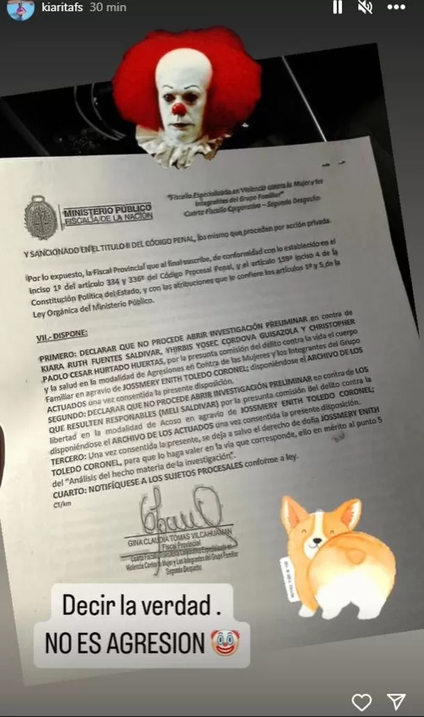 Kiara Fuentes se burla de Jossmery Toledo por denuncia archivada en su contra / Instagram Kiara Fuentes se burla de Jossmery Toledo por denuncia archivada en su contra / Instagram