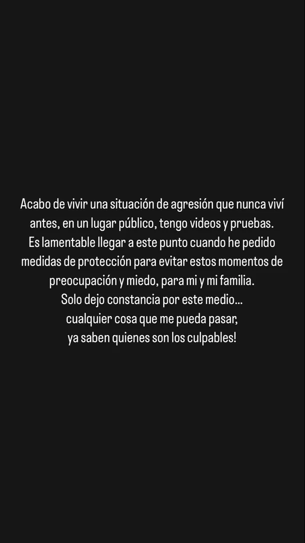 Jossmery Toledo denuncia que sufrió agresión. Foto: Instagram