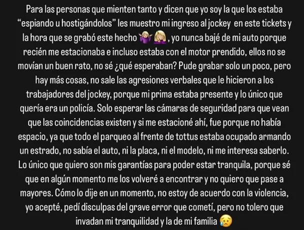 Jossmery Toledo presenta pruebas de agresión. Foto: Instagram