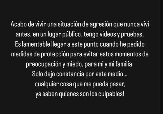 El pasado 29 de octubre Jossmery Toledo denunció que fue víctima deagresión en el estacionamiento del Jockey Plaza/Foto: Instagram