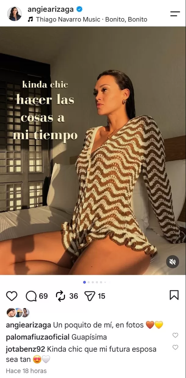 Jota Benz cayó rendido ante sensuales fotos Angie Arizaga / IG:angiearizaga