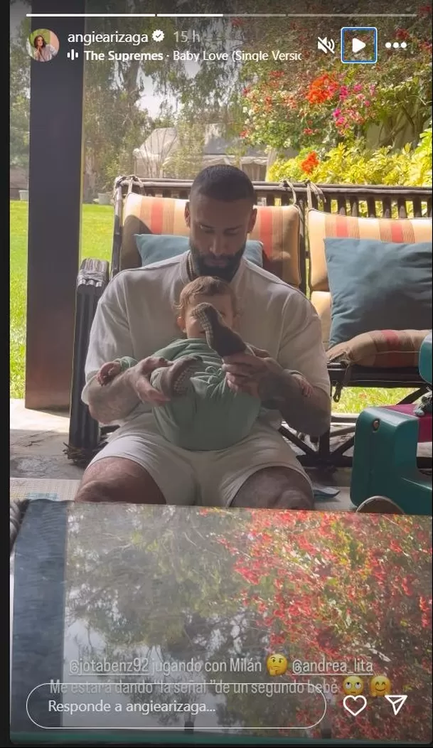 El instinto paternal de Jota Benz enterneció a todos... y Angie lo mandó al frente con tremenda indirecta. Foto: Instagram El instinto paternal de Jota Benz enterneció a todos... y Angie lo mandó al frente con tremenda indirecta. Foto: Instagram