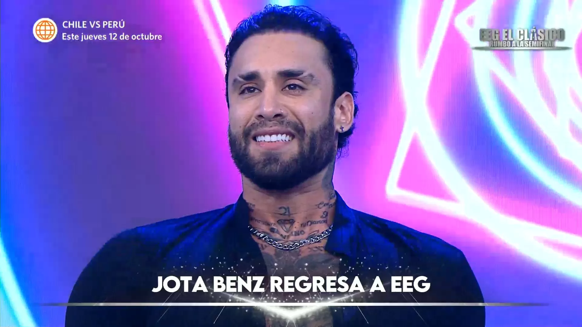 Jota Benz regresó a Esto es Guerra tras superar lesión en la rodilla. Fuente: AméricaTV