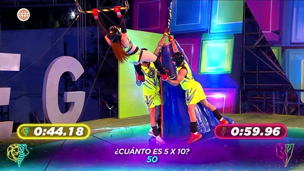 Jota y Said sufrieron para evitar bochornosa caída de Rosángela a la piscina / AméricaTV