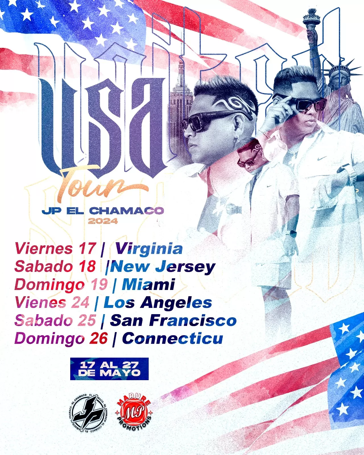 Fechas y ciudades donde JP 'El Chamaco' ofrecerá conciertos en Estados Unidos/Foto: Difusión